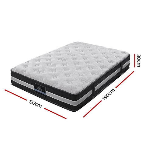 Image of Giselle Bedding Lotus Tight Top Pocket Spring Mattress 30cm Thick Double