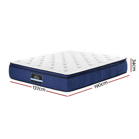 Image of Giselle Bedding Franky Euro Top Cool Gel Pocket Spring Mattress 34cm Thick Double