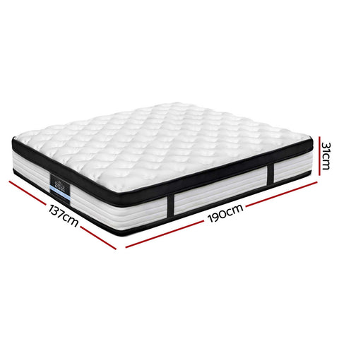 Image of Giselle Bedding Devon Euro Top Pocket Spring Mattress 31cm Thick Double