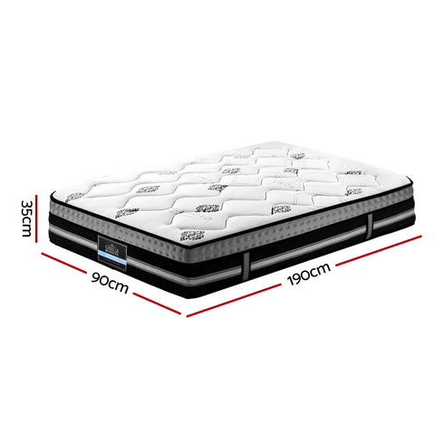 Image of Giselle Bedding Galaxy Euro Top Cool Gel Pocket Spring Mattress 35cm Thick Single