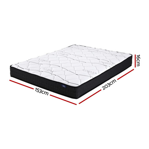 Image of Giselle Bedding Glay Bonnell Spring Mattress 16cm Thick Queen