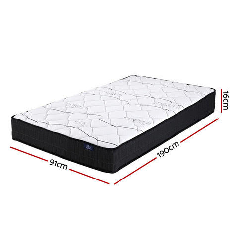 Image of Giselle Bedding Glay Bonnell Spring Mattress 16cm Thick Single