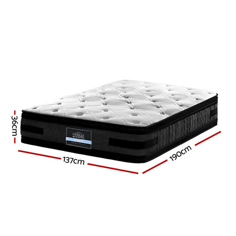 Image of Giselle Bedding Luna Euro Top Cool Gel Pocket Spring Mattress 36cm Thick Double
