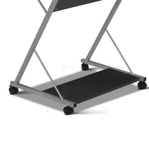 Image of Artiss Metal Pull Out Table Desk - Black