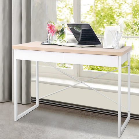 Image of Metal Desk with Drawer
