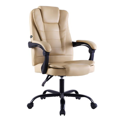 Image of Artiss Massage Office Chair Gaming Chair Recliner Computer Chairs Khaki