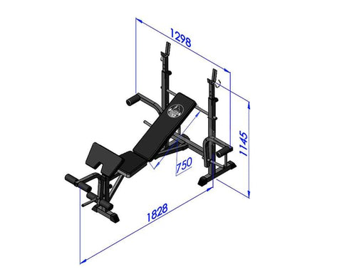 Image of Multi-Function Incline Bench Press 8 In 1 Weight Fitness Equipment - Kingkong