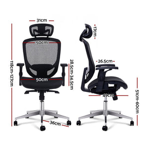 Artiss Office Chair Gaming Chair Computer Chairs Mesh Net Seating Black