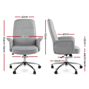 Artiss Fabric Office Chair Grey