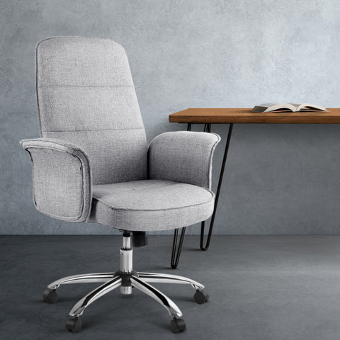 Image of Artiss Fabric Office Chair Grey