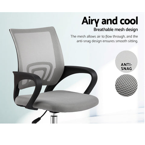 Image of Artiss Office Chair Gaming Chair Computer Mesh Chairs Executive Mid Back Grey