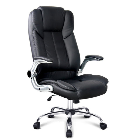 Image of PU Leather Executive Office Desk Chair - Black