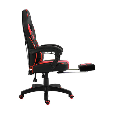 Image of Artiss Office Chair Computer Desk Gaming Chair Study Home Work Recliner Black Red
