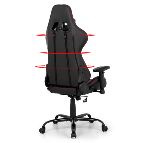Image of Artiss Gaming Office Chairs Computer Desk Racing Recliner Executive Seat Black