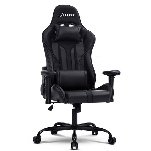Image of Artiss Gaming Office Chair Computer Chairs Leather Seat Racer Racing Meeting Chair Black
