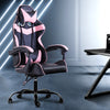 Artiss Office Chair Gaming Chair Computer Chairs Recliner PU Leather Seat Armrest Black Pink