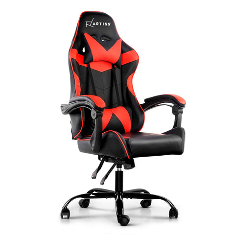 Image of Artiss Gaming Office Chairs Computer Seating Racing Recliner Racer Black Red