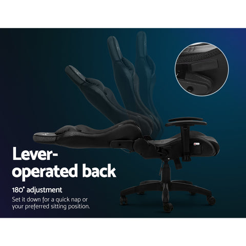 Image of Artiss Gaming Office Chair RGB LED Lights Computer Desk Chair Home Work Chairs