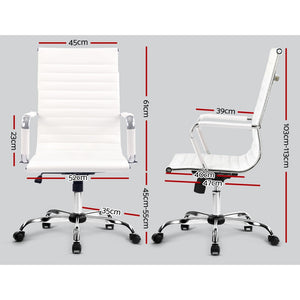 Artiss Eamon Gaming Office Chair Computer Desk Chairs Home Work Study White High Back