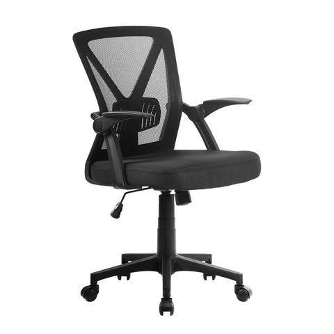 Image of Artiss Mesh Office Chair Mid Back Black