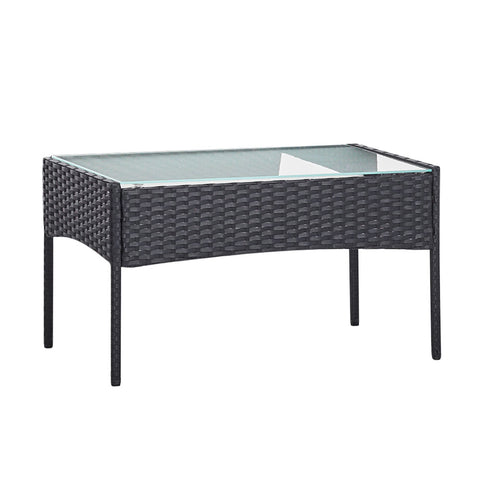 Image of Gardeon Outdoor Furniture Lounge Setting Wicker Patio Dining Set w/Storage Cover Grey