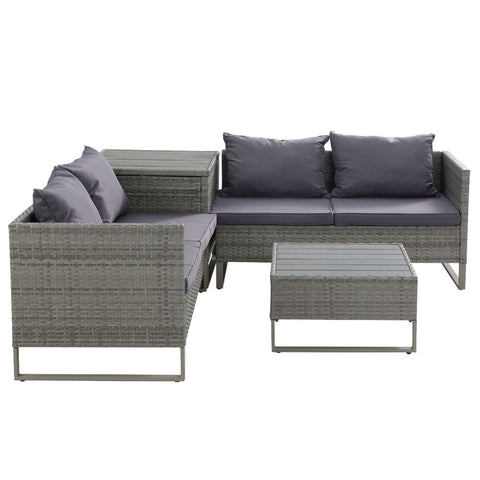 Image of Gardeon Outdoor Sofa Furniture Garden Couch Lounge Set Patio Wicker Table Chairs