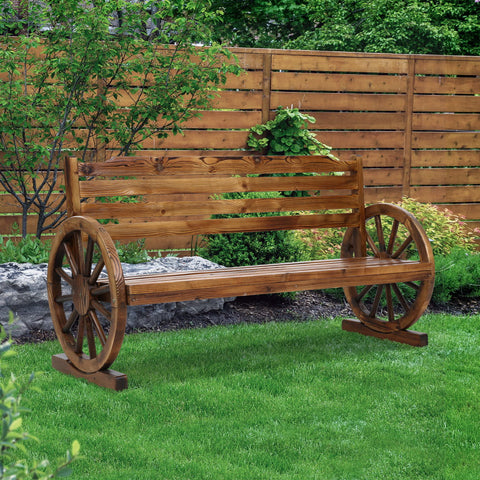Image of Gardeon Garden Bench Wooden Wagon Chair 3 Seat Outdoor Furniture Backyard Lounge
