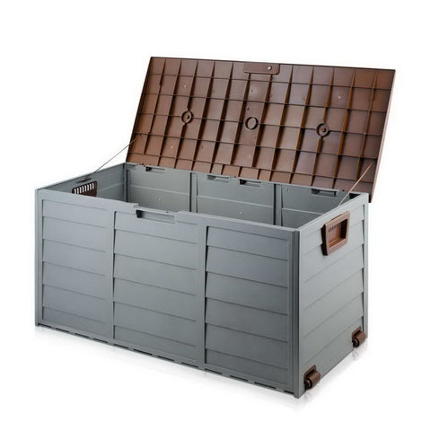 Image of Giantz 290L Outdoor Storage Box - Brown