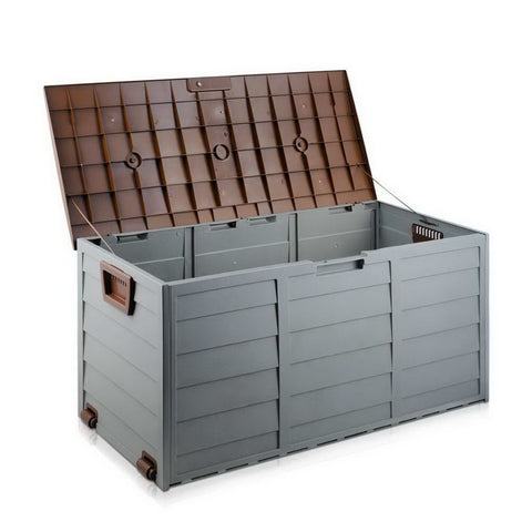 Image of Gardeon 290L Outdoor Storage Box - Brown