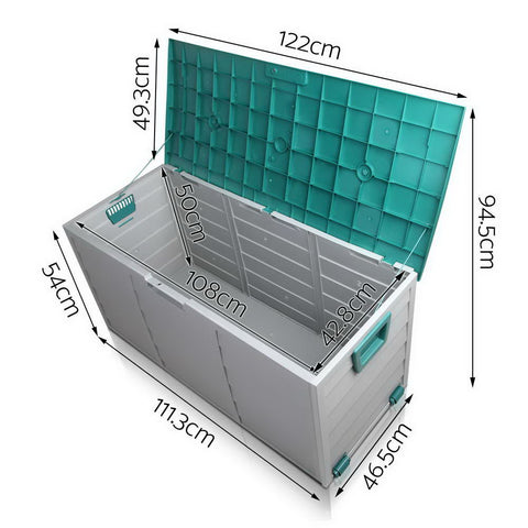 Image of Gardeon 290L Outdoor Storage Box - Green