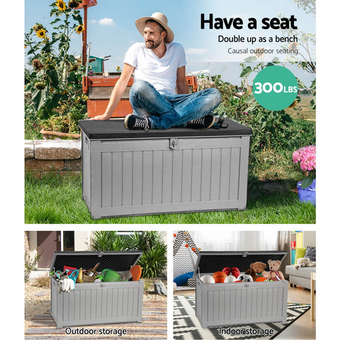 Image of Gardeon Outdoor Storage Box Bench Seat 190L