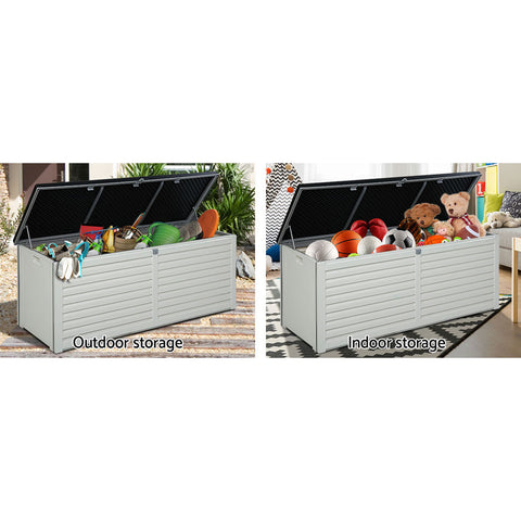 Image of Gardeon Outdoor Storage Box Bench Seat Toy Tool Sheds 390L