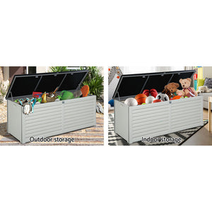 Gardeon Outdoor Storage Box Bench Seat Toy Tool Sheds 390L