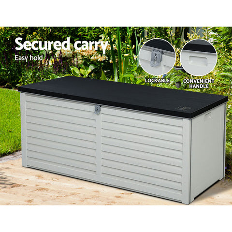 Image of Gardeon Outdoor Storage Box Bench Seat Toy Tool Sheds 390L