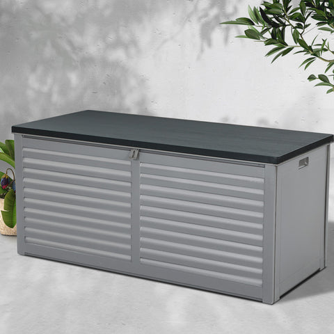 Image of Gardeon Outdoor Storage Box 490L Bench Seat Indoor Garden Toy Tool Sheds Chest