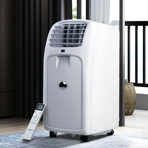Image of Devanti Portable Air Conditioner Cooling Mobile Fan Cooler Remote Window Kit White 2050W