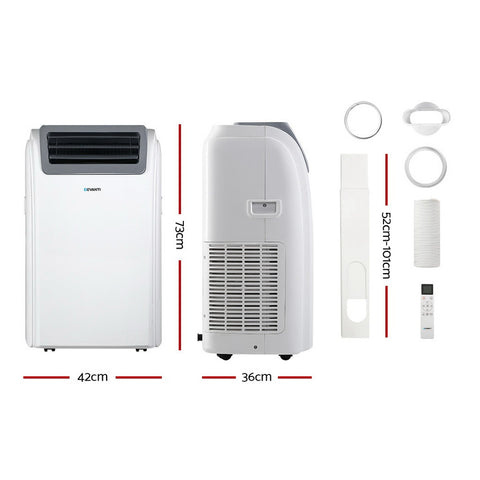 Image of Devanti Portable Air Conditioner Cooling Mobile Fan Cooler Dehumidifier Window Kit White 3300W