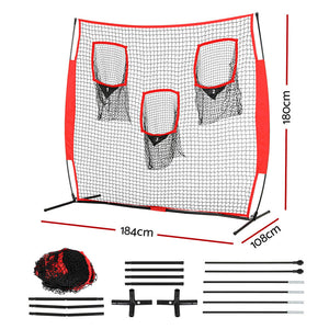 Everfit 1.8m Football Soccer Net Portable Goal Net Training 3 Target Zone