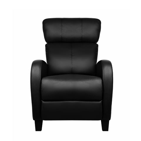 Image of Artiss PU Leather Reclining Armchair - Black