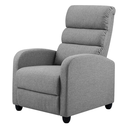 Image of Artiss Luxury Recliner Chair Chairs Lounge Armchair Sofa Fabric Cover Grey