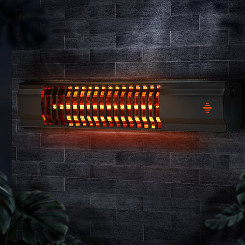 Image of Devanti Electric Strip Heater Infrared Radiant Heaters Reamote control 2000W