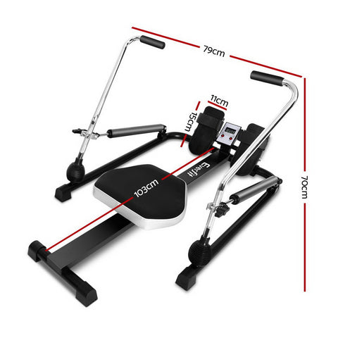 Image of Everfit Rowing Exercise Machine Rower Hydraulic Resistance Fitness Gym Cardio