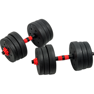 20kg Adjustable Rubber Dumbbell Set Barbell Home Gym Exercise Weights