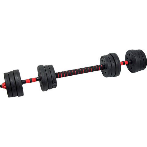 Image of 20kg Adjustable Rubber Dumbbell Set Barbell Home Gym Exercise Weights