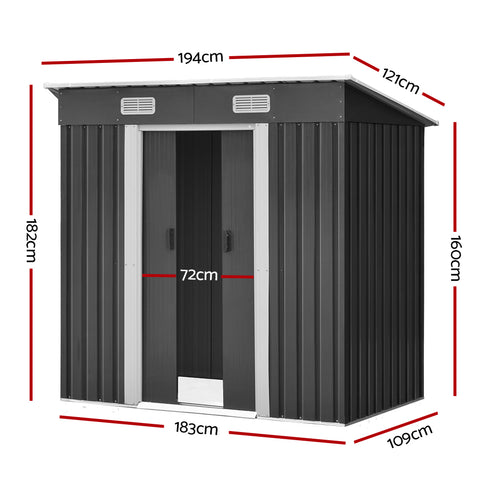 Image of Giantz Garden Shed 1.94x1.21M Outdoor Storage Sheds Tool Workshop