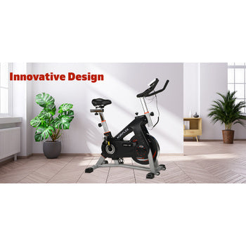 Image of Spin Bike Flywheel NORFLEX Commercial Gym Exercise Home Workout Bike Fitness Silver
