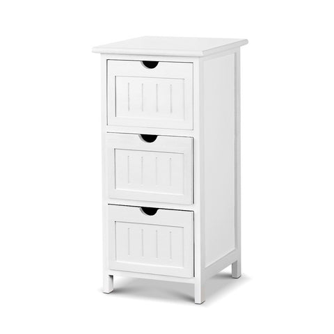Image of Artiss Bedside Table - White