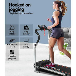 Everfit Home Gym Electric Treadmill AfterPay Available for Running Cardio Exercises - Black