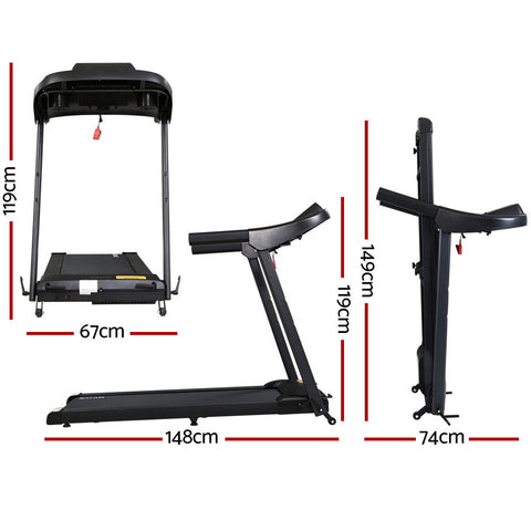 Image of OVICX Electric Treadmill Home Gym Exercise Machine Fitness Equipment Compact