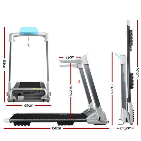 Image of OVICX Electric Treadmill Q2S Home Gym Exercise Machine Fitness Equipment Compact Full Foldable Silver